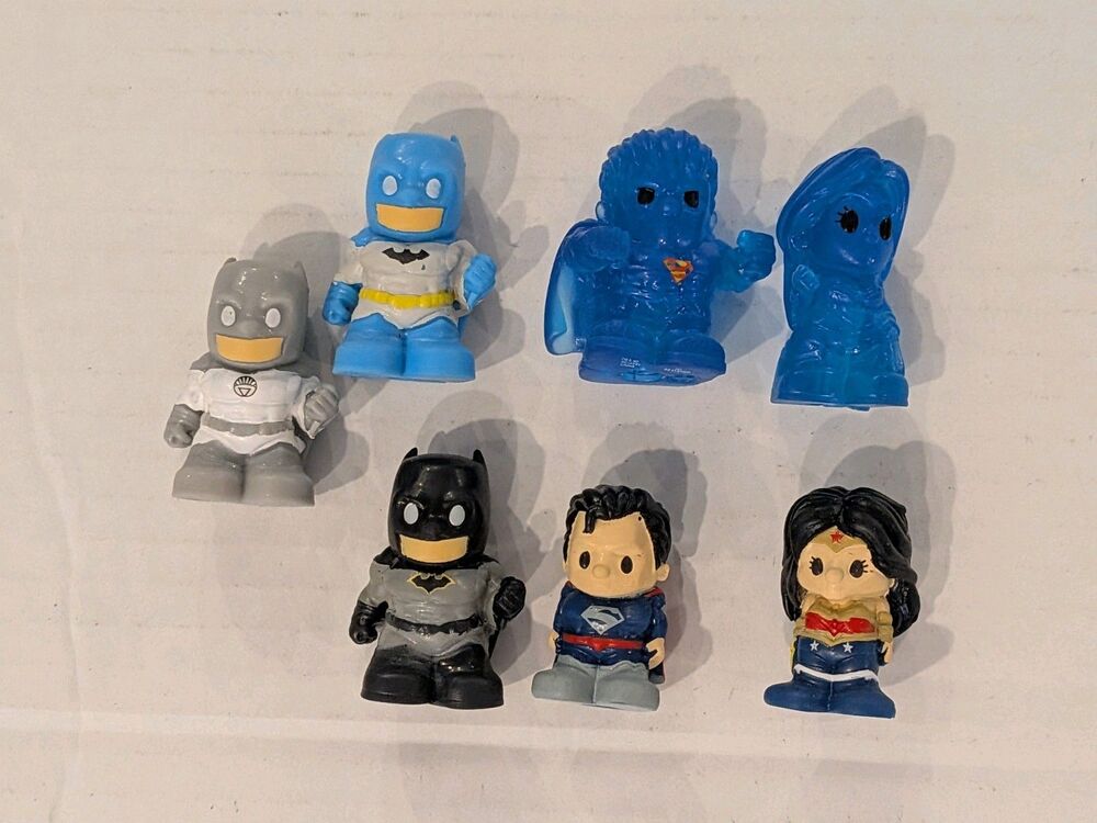 DC Ooshies Pencil Toppers Lot of 7 Batman Superman Wonder Woman Translucent